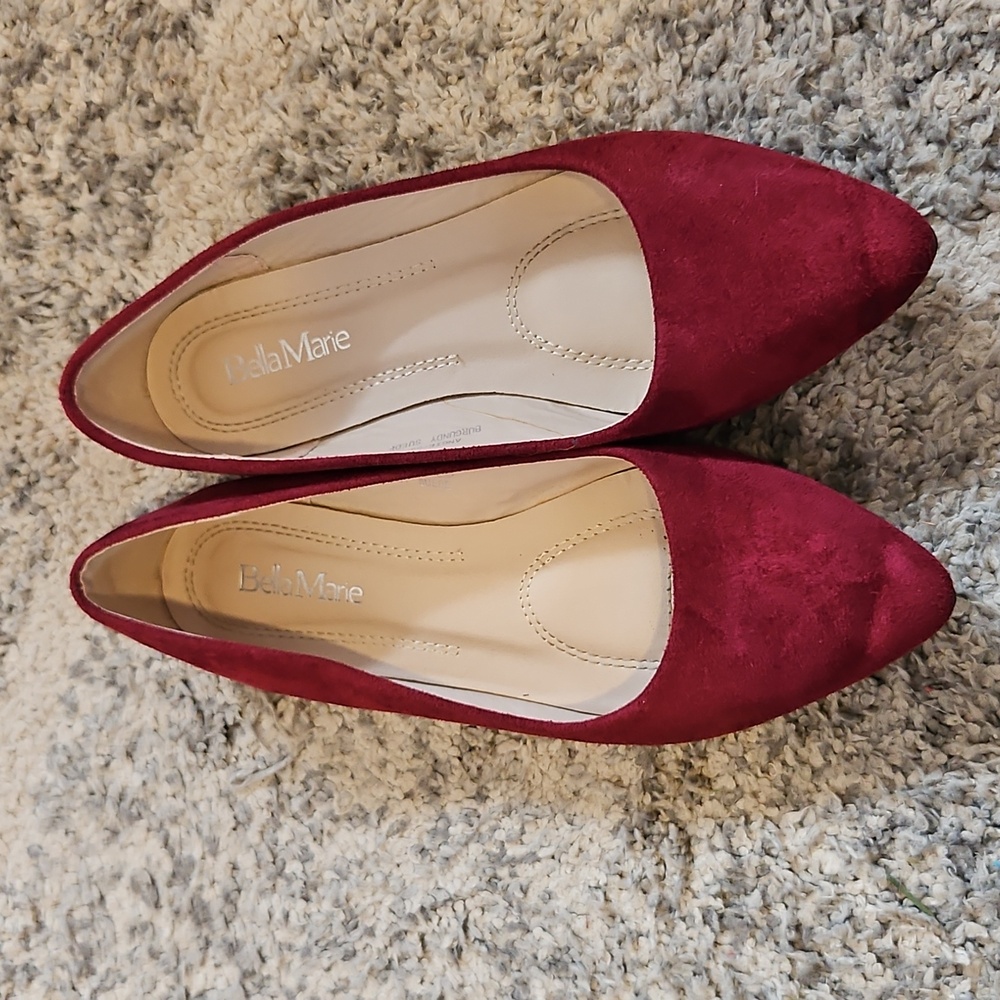 Bella Marie ANGIE Burgundy Flats